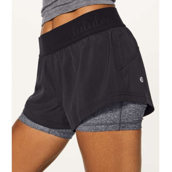 Lululemon Athletica Box It Out Short 5" Heathered Black Size 2 Athletic 1690 - Picture 11 of 12